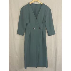 Retro Womens Librarian Chic Secretary Dress Size S Minimalist Sophisticated